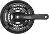 SHIMANO Front Chainwheel 175mm with Chain Guard BB Square Shaft EFCTY501E888CLB (MTB) FC-TY501 48×38×28T 8S/7S/6S Black/Compatible 122.5mm (D-NL)