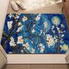 Van Gogh Inspired Almond Blossom Print Bath Mat Non Slip Soft Washable Floor Carpet for Bathroom Bedroom Entryway Decor