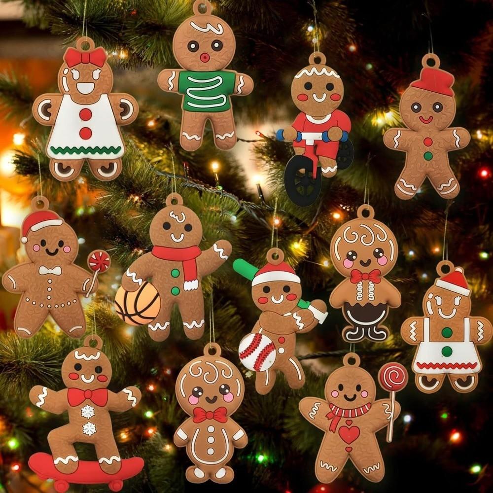 Hanging Charms Gingerbread Man Ornaments Cute Festive Christmas Tree Pendant DIY Craft Gingerbread Christmas Decor