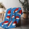 Soft Fleece Throw Blanket Cozy Warm Home Decor Bedding Gift Christmas Pattern Novelty Design Lightweight Plush Microfiber