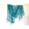 Used Indigo natural leaf dyeing silk shawl