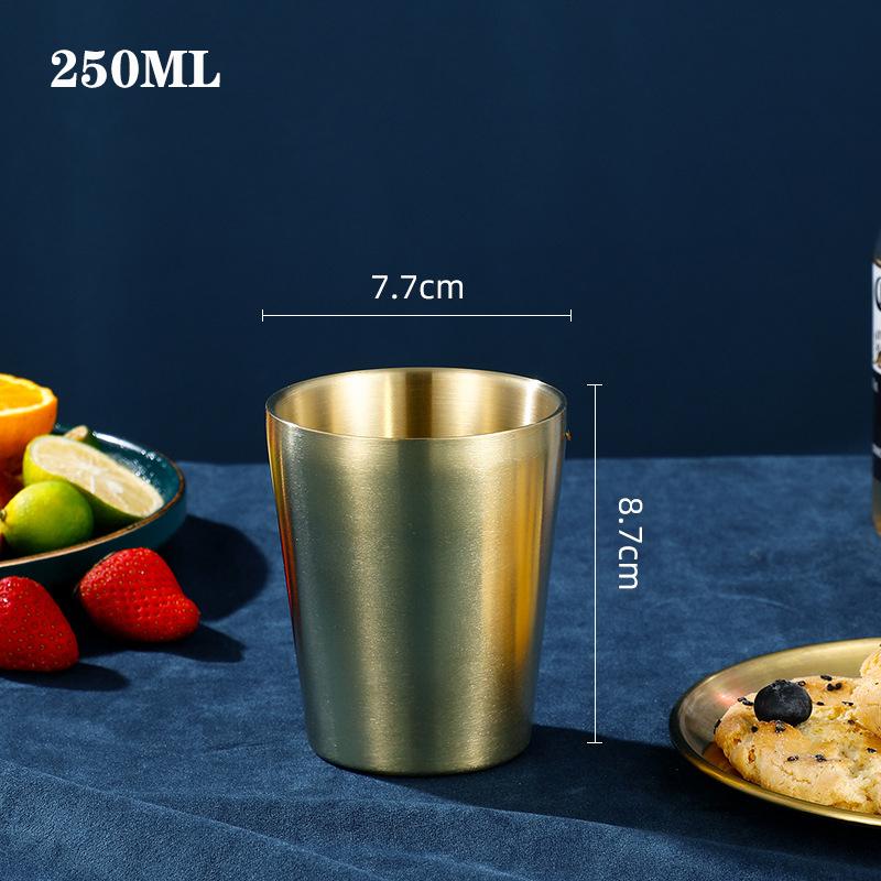 304 Stainless Steel Beer Mug Water Cup Anti Scaling Anti Fall Restaurant Tea Cup Coffee Drink Cup