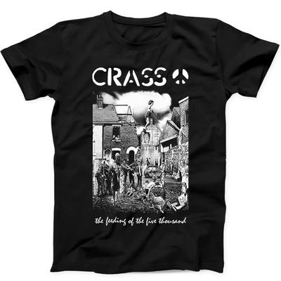 Crass The Feeding Of The 5000 Musik Limited Edition Geschenk Schwarzes T-Shirt 67