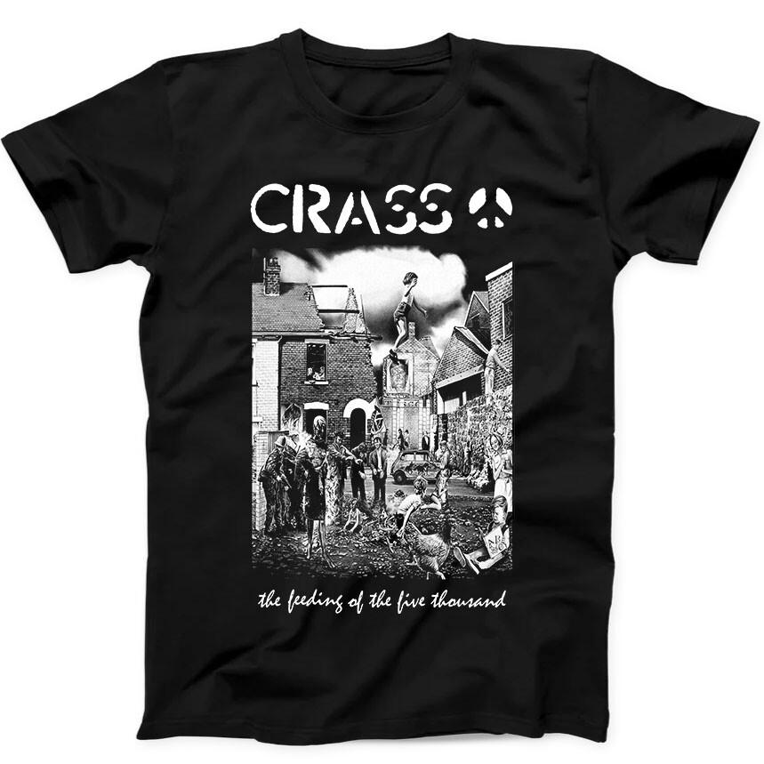

Crass The Feeding Of The 5000 Music Limited Edition Gift Black T Shirt 67 S