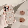 Magnetic Mount for IPhone16ProMax Cute Full Screen Cherry Bear 13 Apple 14 Mobile Phone Case Anti fall 11