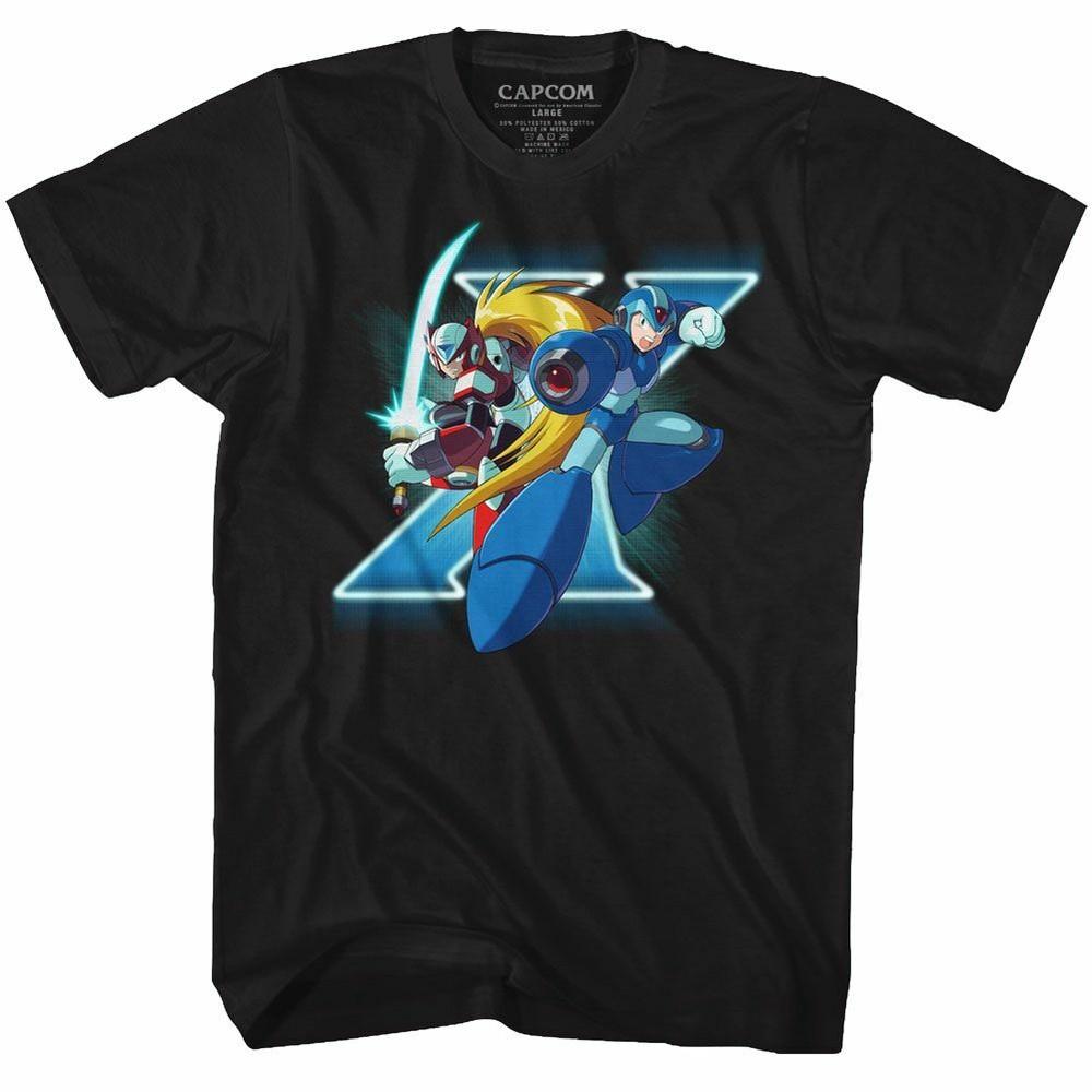 

Mega Man X And Zero Black Adult T-Shirt S