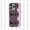 Koronkowy Styl Fajnej Dziewczyny Etui na Telefon Dla iPhone 16,15,14,13,12,11,8,7,Pro,Max,Plus,Mini,XS,SE Odporne na Upadki Czarne Matowe Twarde