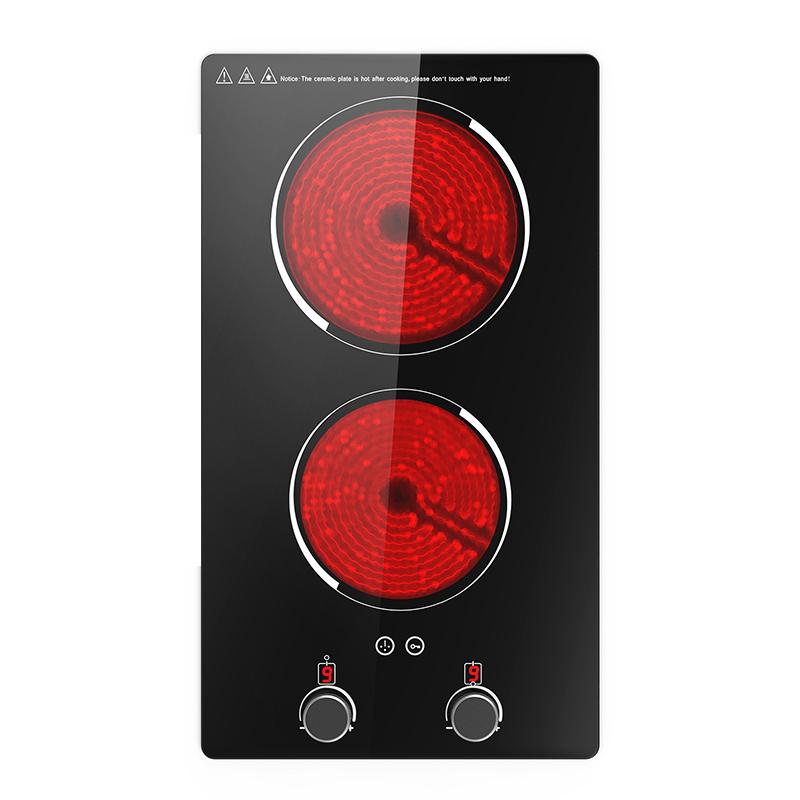 

Вертикальная двухконфорочная индукционная плита 220 В/110 В, встраиваемая электрическая керамическая плита, коммерческая полноконфорочная плита, духовка Light Wave