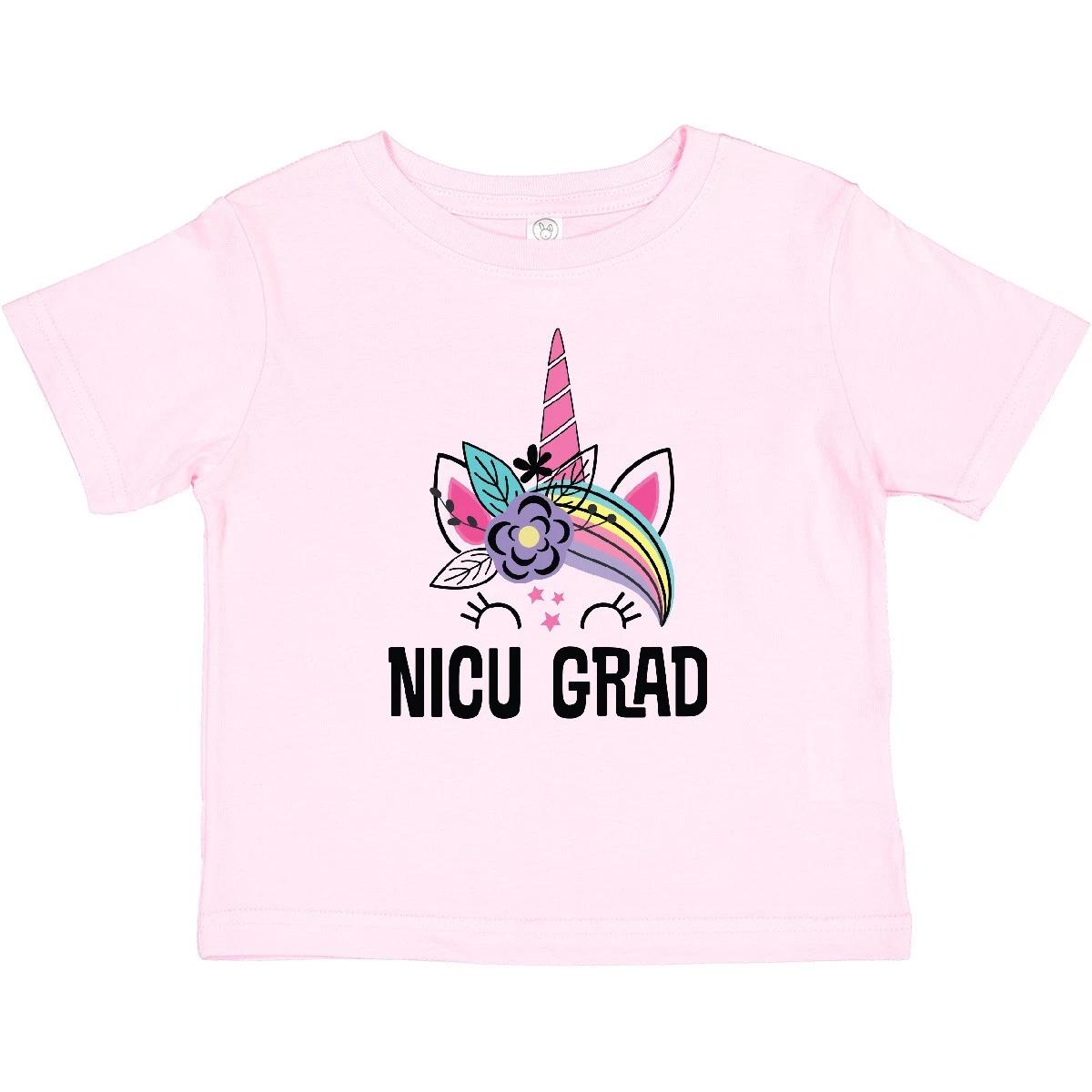 Inktastic NICU Graduate Baby Girl Unicorn Baby T-Shirt Preemie Graduation Infant 160
