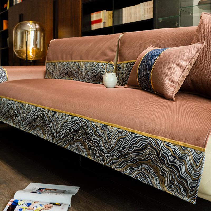 Summer Light Luxury Ice Silk Sofa Cushion Summer Non-slip Seat Cushion All-season All-inclusive Cover Mat Mat