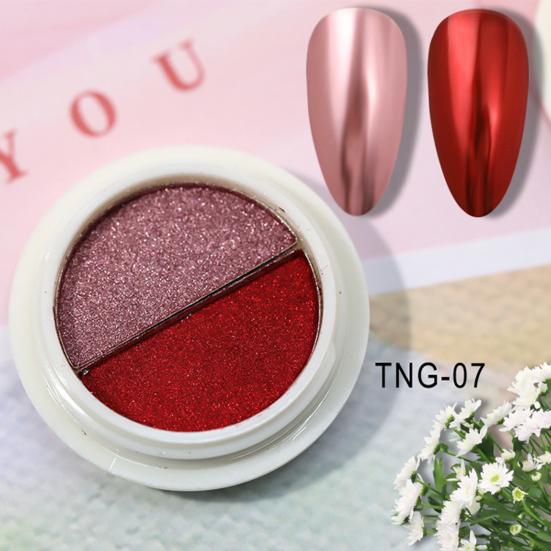 20G Chrome Nail Powder 2 Metallic Holographic Pigment Colors Mirror Effect Powder DIY Gel Nail Art