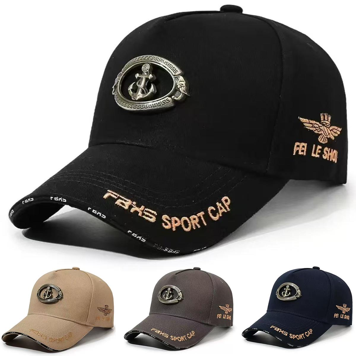 Yiran Bag Women's Unisex Anchor Faks Sport Cap Embroidery Baseball Caps Spring Autumn Outdoor Adjustable Casual Hats Sunscreen Hat Sports Cap