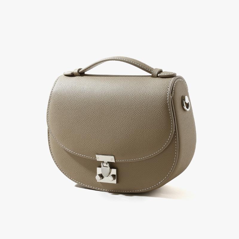 Winter Leather Women's Bag, Minimalist Style Leather Handbag, Niche Design Crossbody Bag