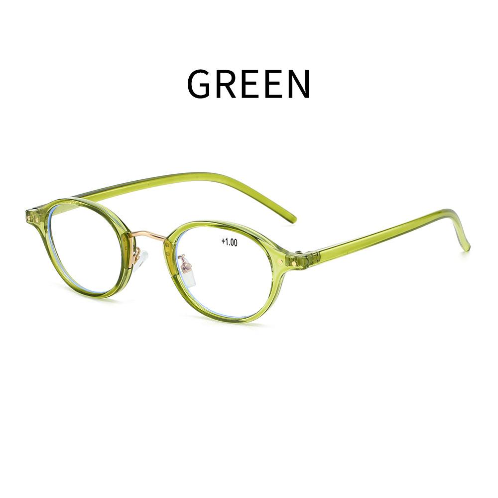 

Женские очки для чтения высокой четкости Мужские ретро овальные оправы Пресбиопия Модные очки для дальнозоркости с блокировкой синего света 0+1.0+4.0 0