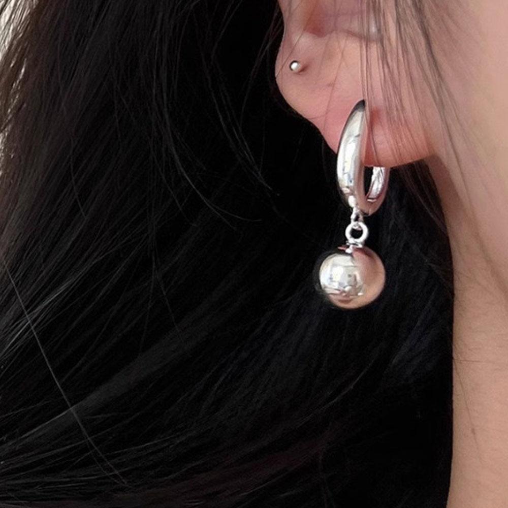 

BF CLUB 925 Sterling Silver Earrings For Women Trendy Retro Ball Earring Prevent Allergy Party Accessories Christmas Gift