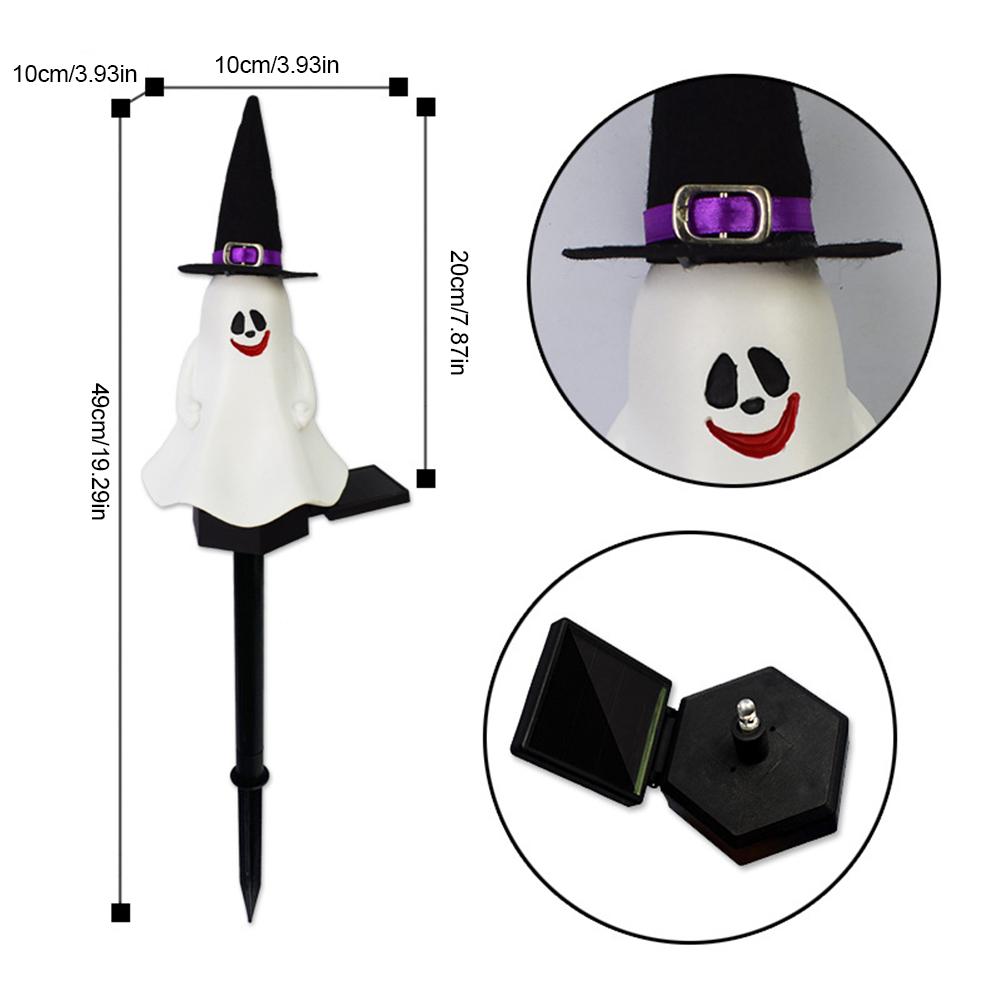 Outdoor Halloween Ghosts Pathway Light Waterproof Halloween Solar Pumpkin Stake Light for Garden Yard Lawn Party Decor