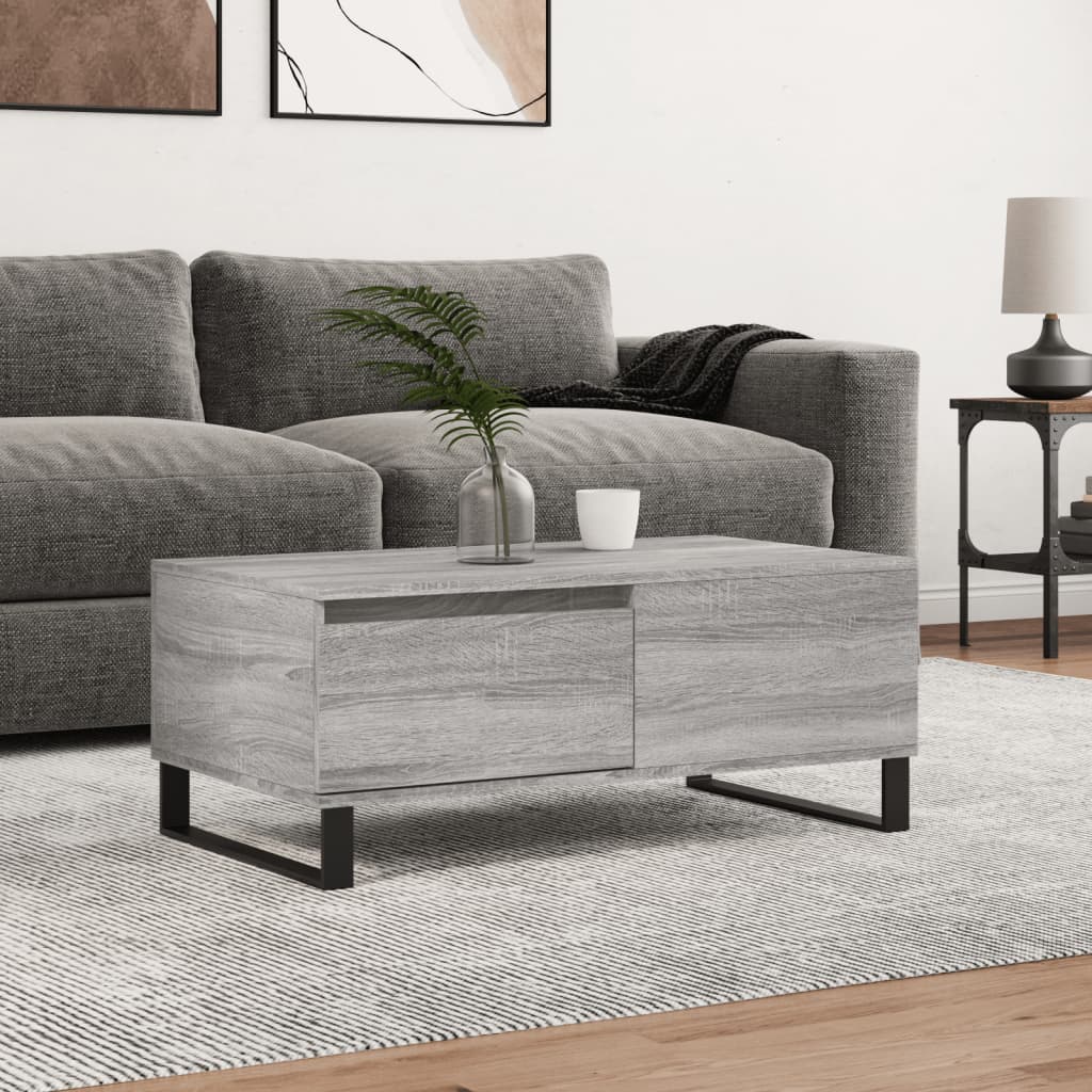 Coffee Table Gray Sonoma 90 x 50 x 36.5 cm Particleboard
