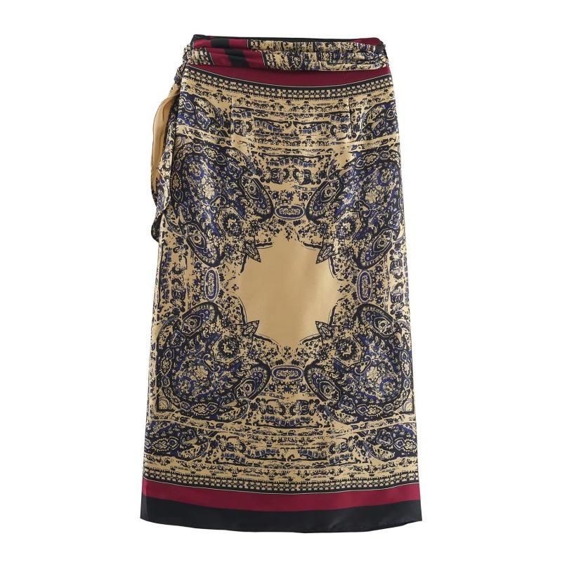 Autumn 2026 European & American Resort Paisley Wrap Skirt