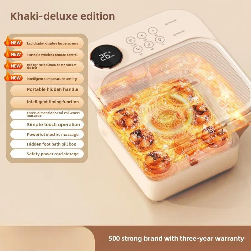 Electric Massage Foot Soaking Bucket Foldable Touch Screen Constant Temperature Foot Warming Turbo Oxygenating Foot Bath