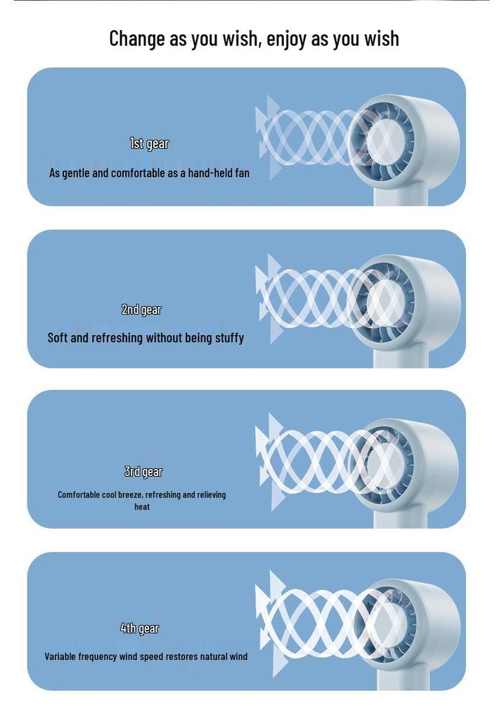 2026 USB Rechargeable Handheld Pocket Fan: Mini Portable Outdoor & Desktop Electric Fan