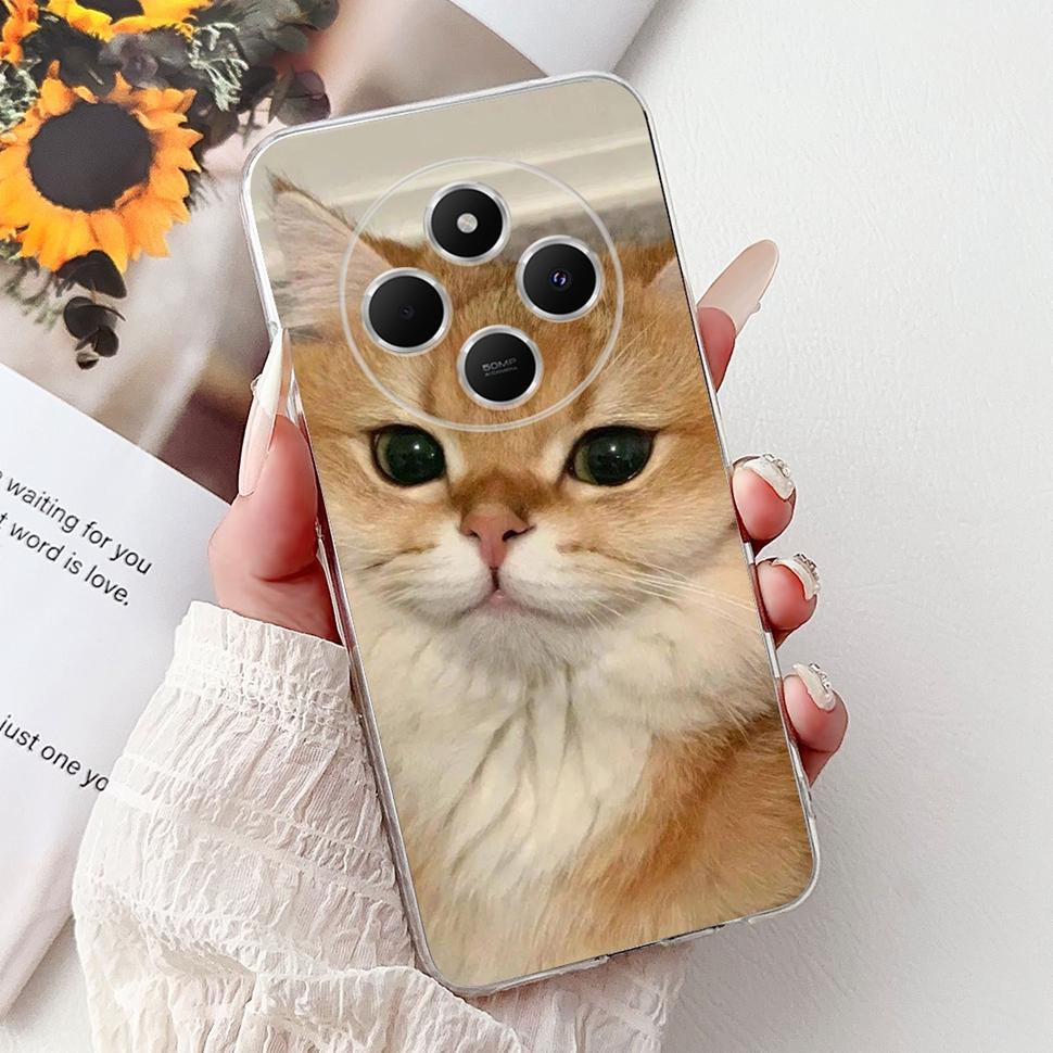 For Xiaomi Redmi 14C Casing Fashion Heart Cat Cover 6.88" Soft TPU Phone Protective Shell For Xiaomi Redmi 14R 14C Cases Coque