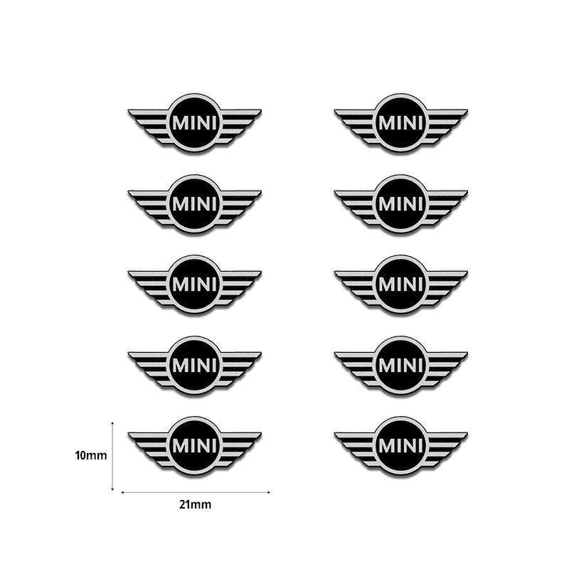 

5Pcs/10Pcs Mini Aluminum Car Decorative Stickers For MINI Cooper R56 F56 R50 JCW Cabrio Aceman Countryman Clubman WORKS Roadster
