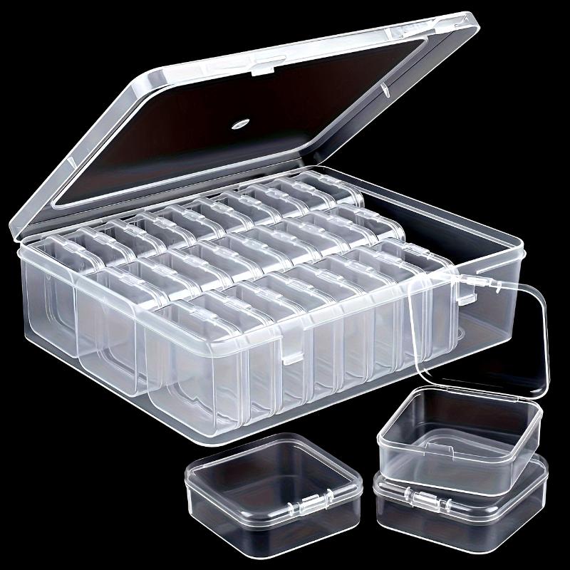 9/14/24PCS Durable Plastic Storage Box Compartments and Small Containers Transparent Organizer for Beads Jewelry Small Item
