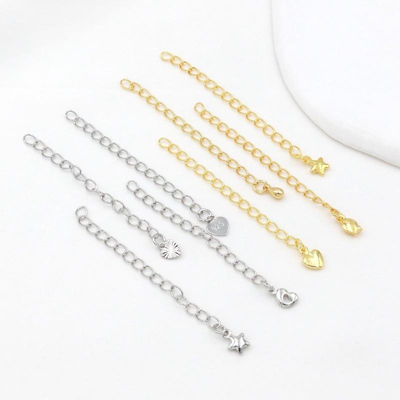 K Bag Gold Color Retention Tail Chain Extension Chain Homemade Bracelet Necklace DIY Handmade Accessories Handmade Jewelry Material D