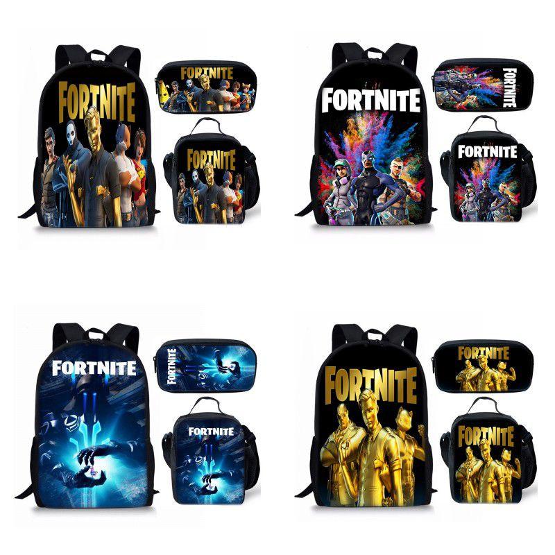 School Bag 3pcs Backpack Lunch Box And Pencil Bag Suitable Teenager For
