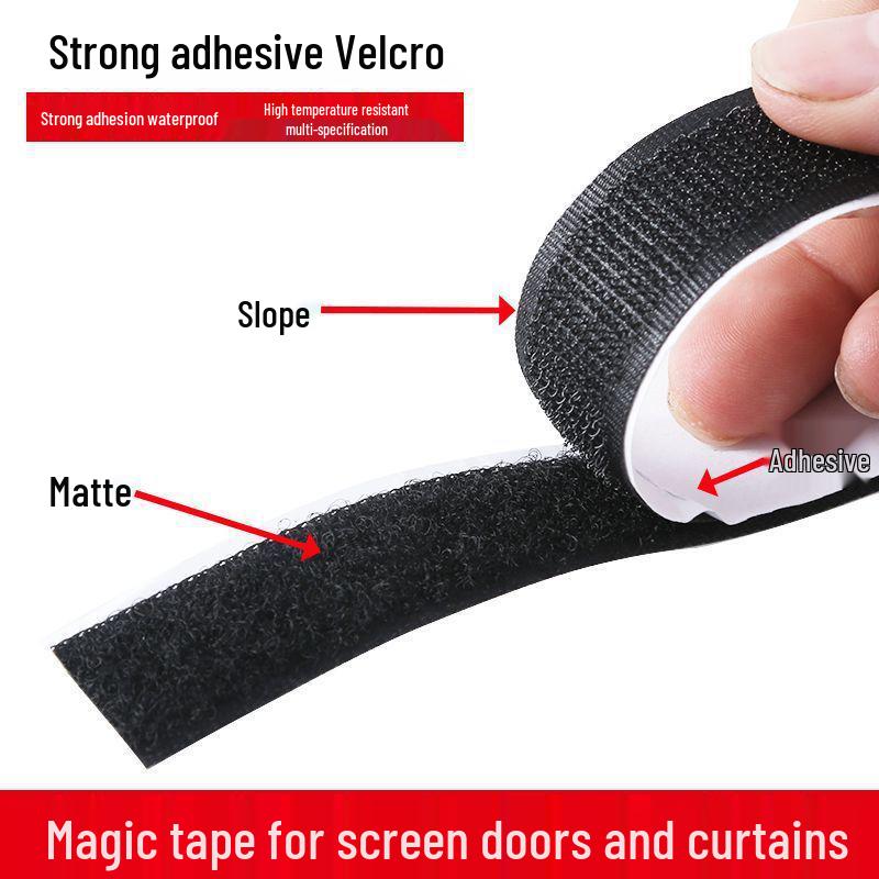 Strong No-Trace Magic Tape: Mosquito-Proof Curtain & Screen Adhesive, High Viscosity, Self-Adhesive Plastic Cloth.