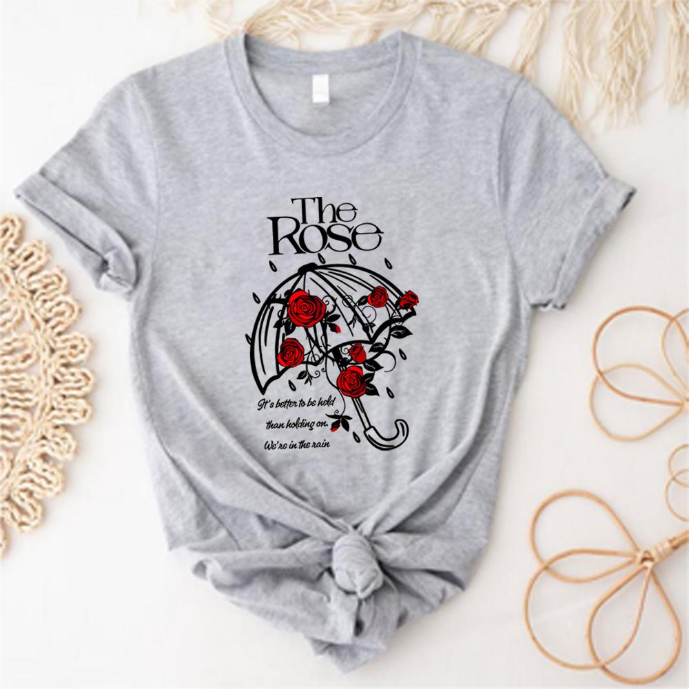 Shes In The Rain T Shirt The Rose Kpop Shirts Dawn To Dusk Tour Tees Kpop Rock Tops Fan Gift Tee Women Short Sleeves Top
