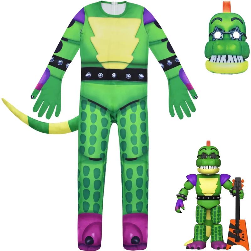 Fancy Halloween Costume for Kids Five Nights Freddyed Jumpsuit Cosplay Nightmare Bonnie Fnaf Freddy Anime Christmas Gift for K U