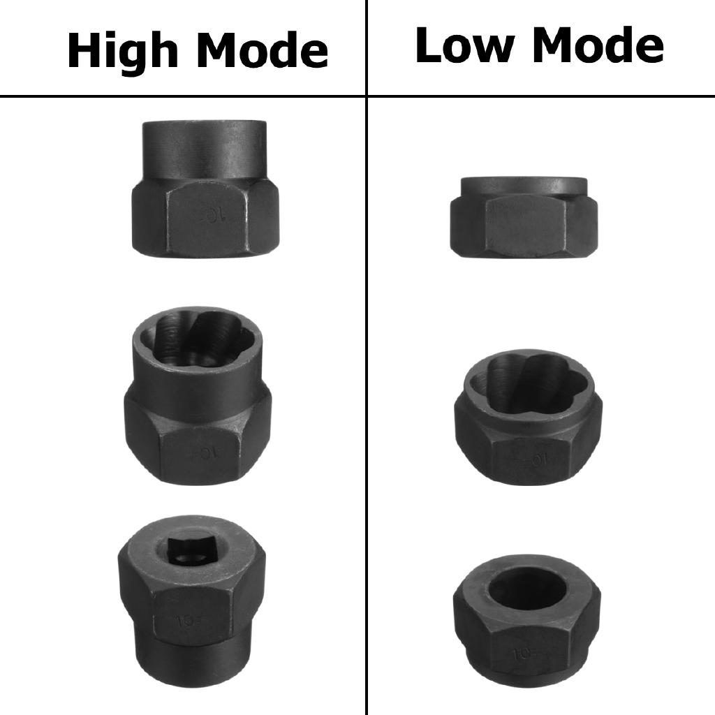 Black (9-19mm)  Broken Bolt Removal Kit 10pcs Damaged Nut Bolt Remover Stud Extractor Set Metric New