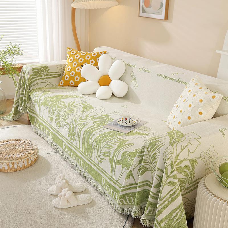Modern Minimalist Rural Plant Sofa Towel Chenille Sofa Cover Four Seasons Universal All-Inclusive Full Covered Sofa