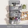 Multi-Purpose Oxford Fabric Hanging Storage Organizer-Bedside Shelf Wall/Door Mount Hanging Bag Space-Saving Gray Beige Options