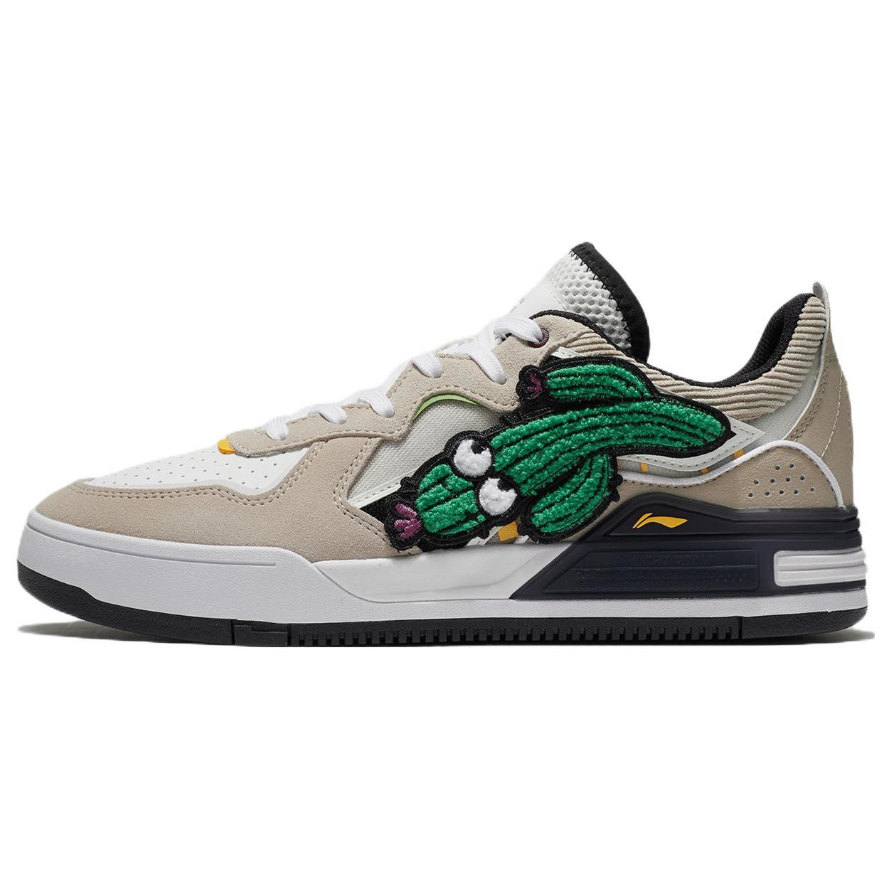 

Новые LiNing Wave V1 Рожденные встречать солнце Противоскользящие Износостойкие Низкие Кеды для Скейтборда Оленья Кожа Коричневые AGCS181-1 40