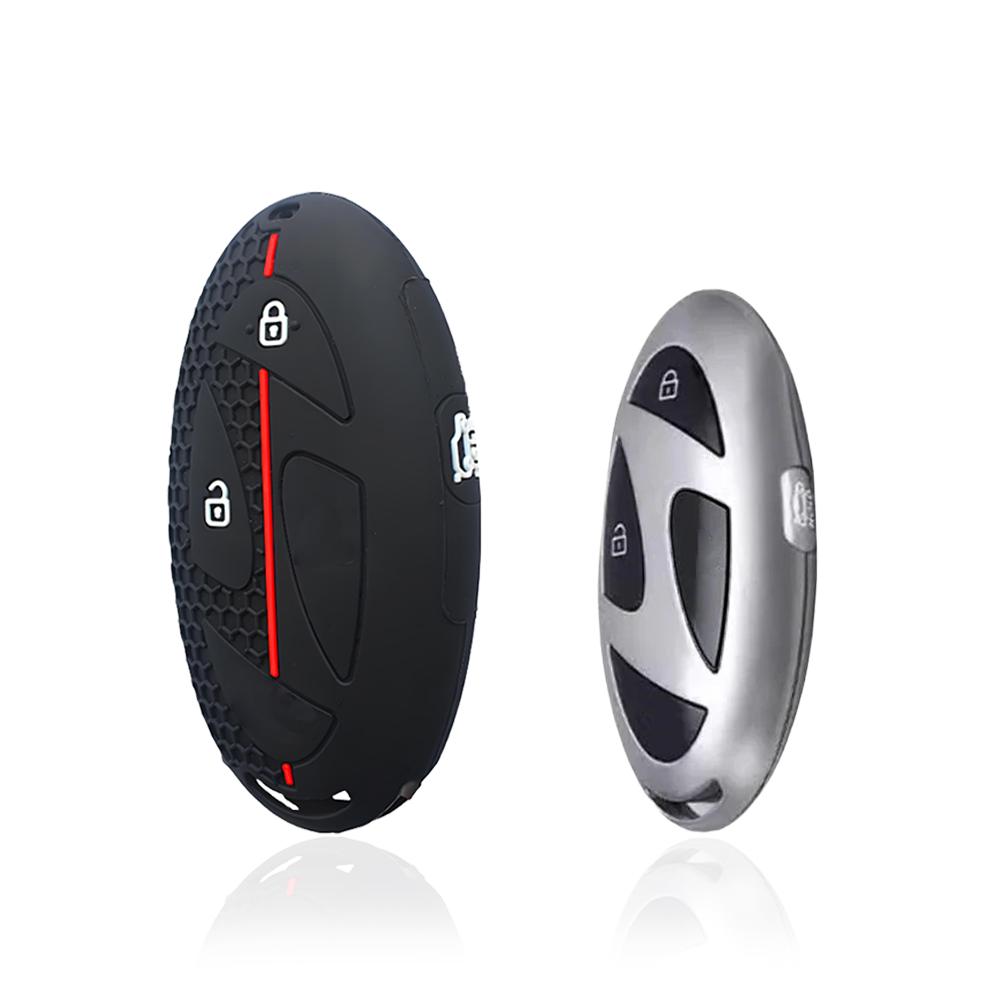 

New Type Silicone Smart Key Cover Case for Hyundai Tucson Elantra Kona 3 Buttons Remote Keys 2023-2025 Car Accessories