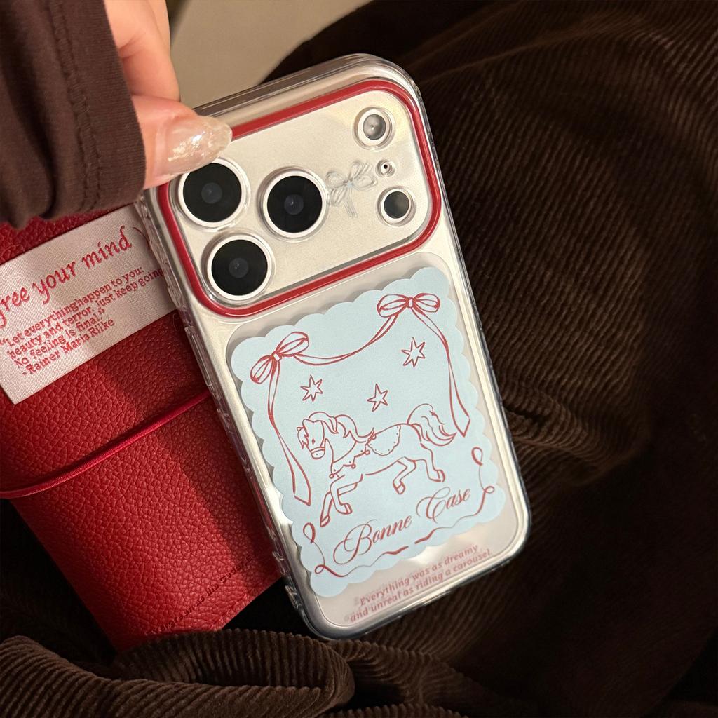 Transparente Pony Ist Geeignet für Apple 17 Handyhülle Iphone17promax Weihnachten Jahr 13 Cartoon Persönlichkeit 15 Weiches Set