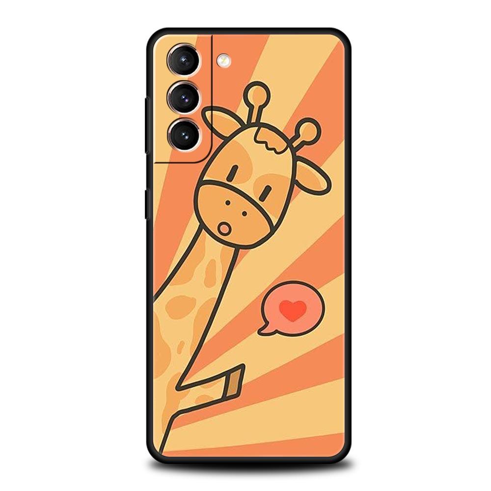 

giraffe illustration Phone Case For Samsung Galaxy S24 S23 S22 S20 Ultra S21 FE 5G S10 S9 Plus S10E S8 Soft Silicone Cover Samsung S24 Plus