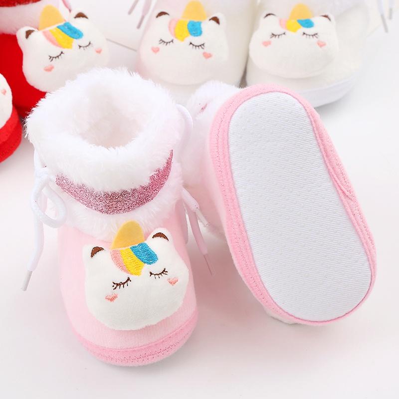 Kleinkind Baby Winter warme Plüsch Schneestiefel süße weiche Schuhe