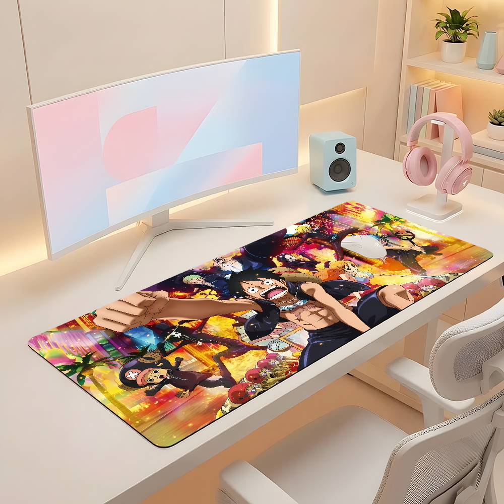 One Piece Franky Cyborg Anime Gaming Mouse Pad Large Rubber Keyboard Desk Mat With 2MM Stitched Edge Design