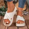 2025 Fashionable Summer Women's Slippers Casual Light Sponge Bottom Beach Shoes Indoor Anti-slip Wear-resistant Flat Slippers