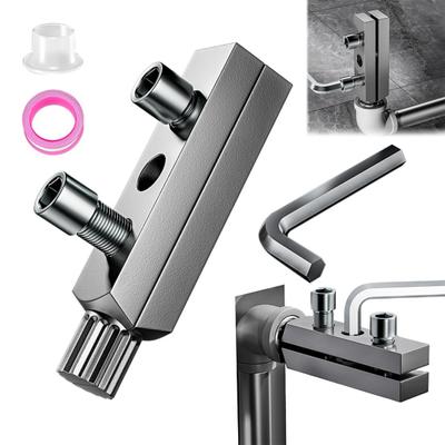 Broken Screw Extractor with Wrench Heavy Duty Metal Stripping Screws Remover Universal 1/2 3/4-Inch Faucet Angle Valve Wire Removal Tool