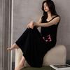 With chest pads, summer new modal nightgown women's sleeveless vest long skirt can be worn outside simple loungewear nightgown