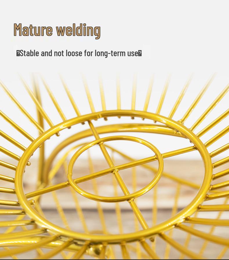 European Style Three-Tier Fruit and Snack Storage Rack for Living Room Coffee Table