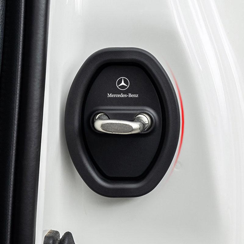 4ks Kryt zarážky dveří auta Kryty zámku dveří pro Mercedes Benz AMG W204 W213 W205 W211 W176 W164 Příslušenství