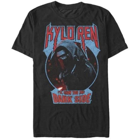 Men s Star Wars The Force Awakens Kylo Ren Dark Side T-Shirt Black - New 2XL