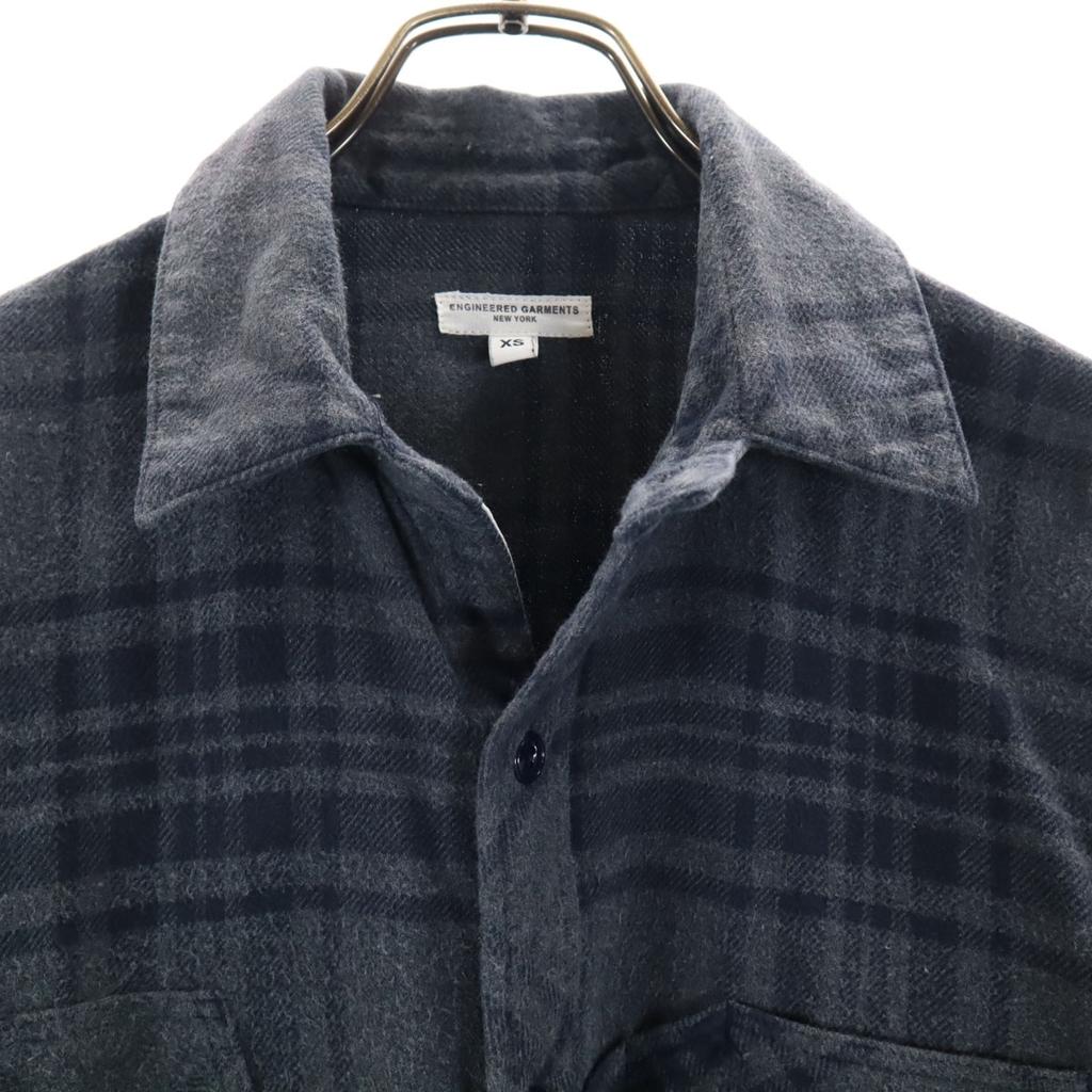 ENGINEERED GARMENTS Check Pattern Long Sleeve Shirt XS Gray Men's Used