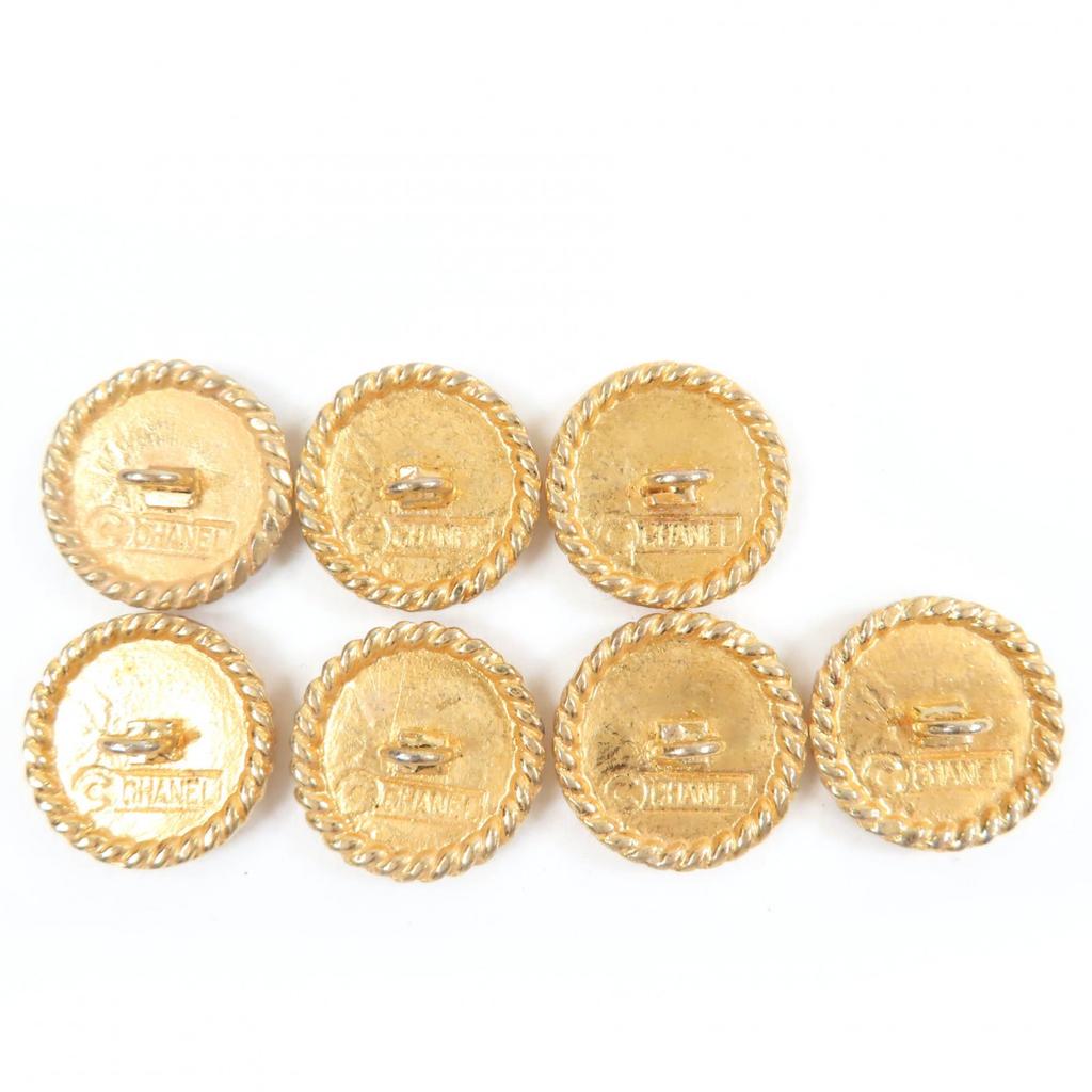 Very Good CHANEL Other accessories Set of 7 Clover Buttons, Metal Buttons, Button Set gold Used