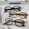 Modern Retro Narrow Oval Shaped Glasses Frame Female Concave Design Street Photography Personalized Flat Mirror Simple Design